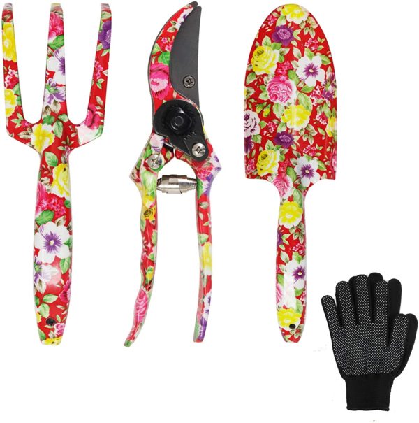 Garden Tool Set - 3 Piece Thickly Cast Aluminum Gardening Tools Kit
